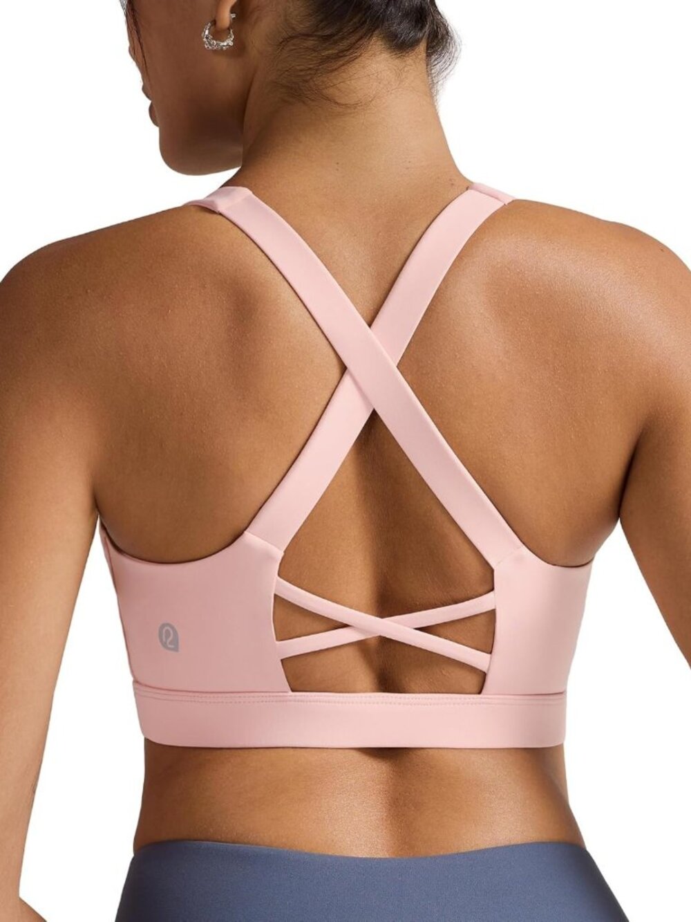 High Impact Sports Bra for Women, Molded Cup with Sewn-in Pads, Workout
